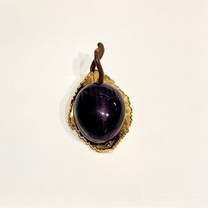 Vintage Edgar Berebi Purple Plum/Leaf